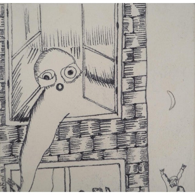 Jean-Claude Silbermann, Sneaky Signs, The Fall, Original Ink Drawing For Sale - Image 4 of 5