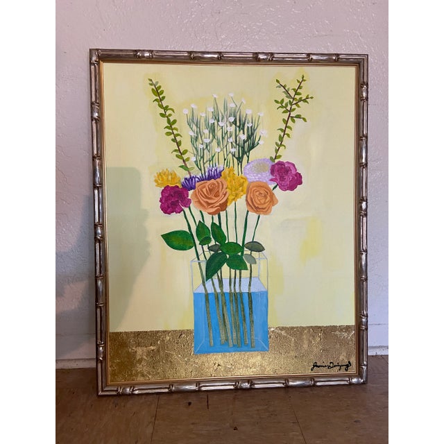 I finished painting this oil painting in 2024. I bought a bouquet of flowers and painted a still life painting in oil. The...