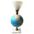Blue 1960s Globe Lamp on Marble Base For Sale - Image 8 of 8