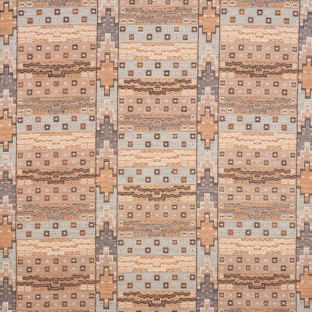Sample - Schumacher Fairuza Flatweave Fabric, Fog For Sale