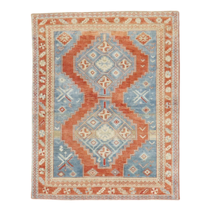 Zabihi Collection Caucasian Kazak Square Accent Size Rug