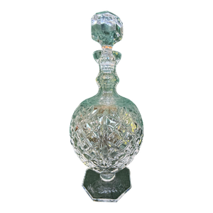 1930s Art Deco Beautifully Etched Crystal Perfume Bottle or Decanter