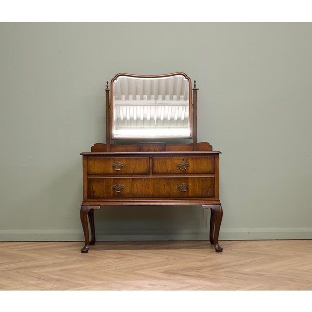 Vintage Walnut Dressing Table Chest from Waring and Gillow, 1930s For Sale - Image 12 of 12