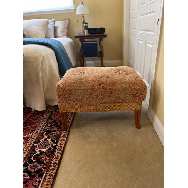 This McGuire chair, ottoman and throw pillow were part of a remodel of a guest room done 20 years ago. They were purchased...