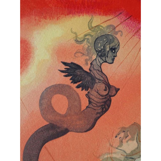 Modern Salvador Dali, The Black Devil, Woodcut For Sale - Image 3 of 7