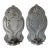 Vintage Art Deco Style Candle Sconces With Dolphins by Wilton For Sale