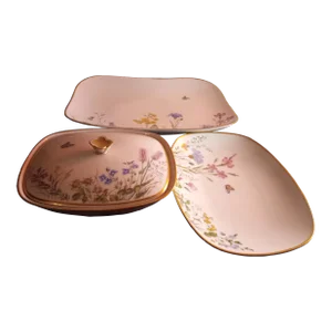 1950s Wiesengrund & Bergeshohn Bavaria Serveware Inc Platter, Plate & Tureen - Set of 3
