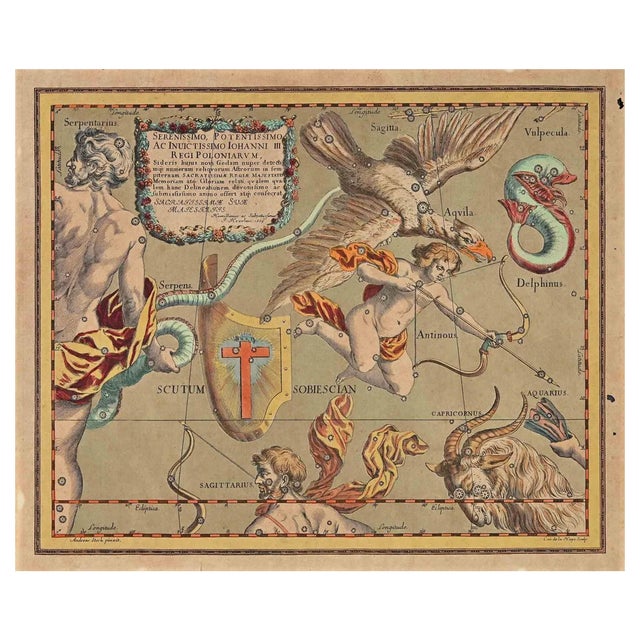 Charles De La Haye, Sagittarius, Original Etching, 18th-Century For Sale