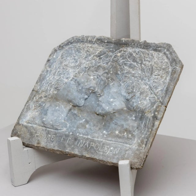 Relief of Napoleon and Josephine, France, 19th-Century, Marble For Sale - Image 3 of 7