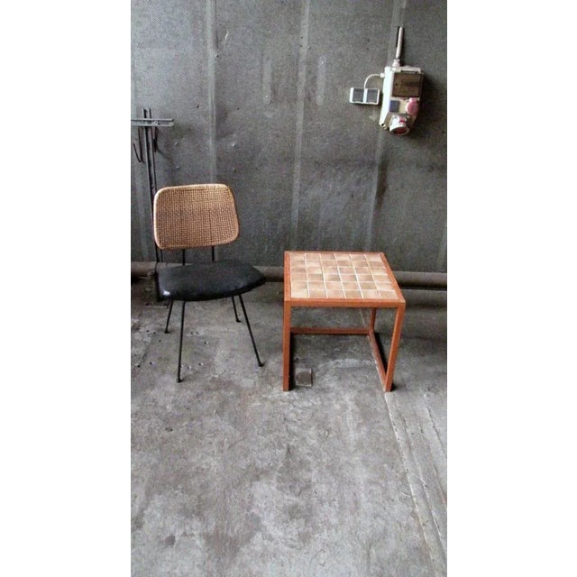 Wood Danish Square Sideb Table in Teak and Glazed Tiles, 1960s For Sale - Image 7 of 9
