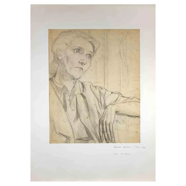 Reynold Arnould, Portrait, Pencil Drawing, Mid-20th Century For Sale