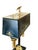 Vintage Black Tole and Brass Bouillote Lamp With Marble Base For Sale - Image 4 of 18