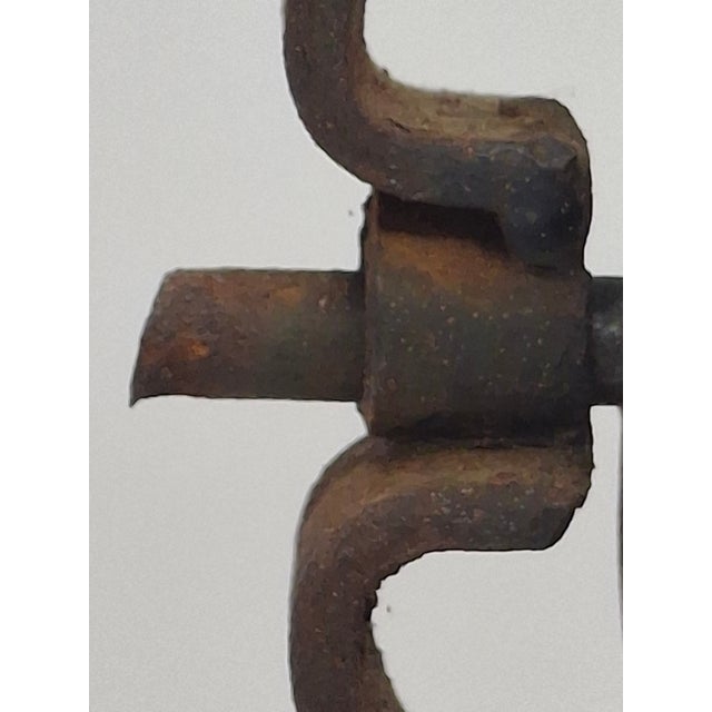 Early 19th Century Rare 18th/19thC Hand-Forged Wrought Iron Wax Jack For Sale - Image 5 of 18