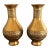 Vintage Etched Korean Brass Vases Set of 2 For Sale