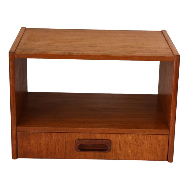 Scandinavian Wall-Mounted Bedside Table with Drawer, 1960s For Sale