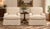 Vintage Pem-Kay Cream Damask Skirted Chairs - A Pair For Sale - Image 11 of 11