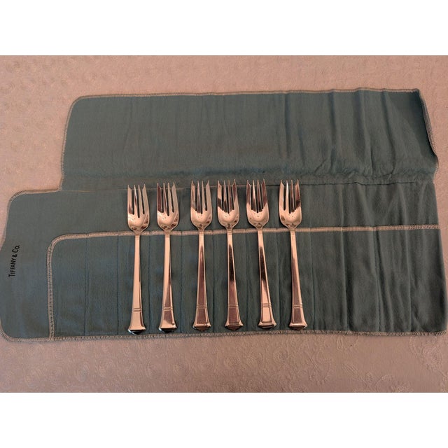 Tiffany "Windham" Sterling Silver Salad/Dessert Forks, 6 Pieces For Sale - Image 10 of 10