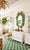 Wood Carved Wood Tropical Folk Art Calalily Green Leaf Oval Wall Mirror For Sale - Image 7 of 8