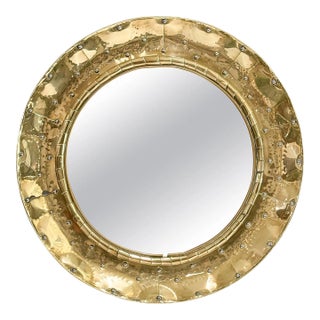 Mid 20th Century French Modern 'Constellation' Round Mirror by Fitterman - Paris (Dia 25 7/8) For Sale