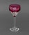 Glass Val St. Lambert Red Cut Crystal Wine Glasses, 8 For Sale - Image 7 of 11
