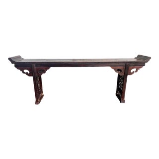 Early 1900s Indonesian Arhaus Relic Collection Altar Console Table For Sale