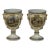 Pair Antique Belgian Pêtre À Baudour Neoclassical Porcelain Hunt Scene Urns For Sale