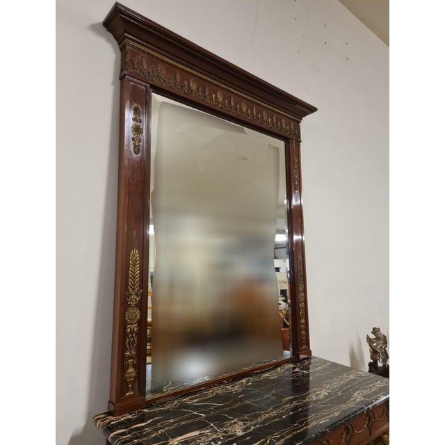 Empire Console Table with Retour Degypte Style Mirror For Sale - Image 6 of 18