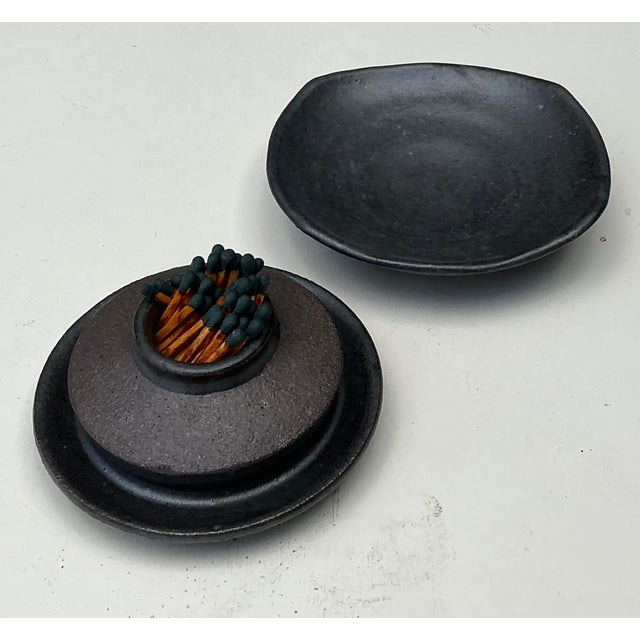 Vintage Original Studio Pottery Match Strike Set For Sale In West Palm - Image 6 of 12