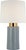 Modern Barbara Barry by Visual Comfort Signature Xian 30" Table Lamp in Sky Gray and Soft Brass with Linen Shade For Sale - Image 3 of 3