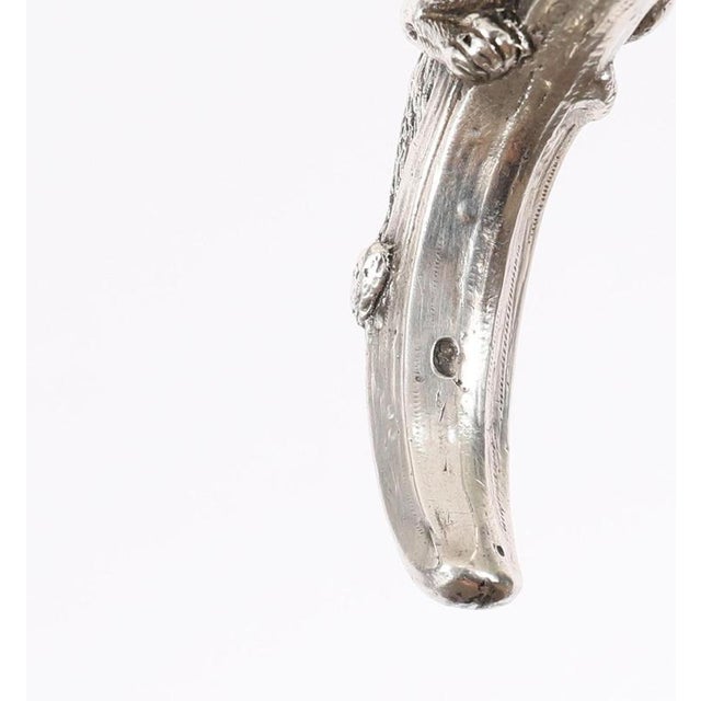 Antique Silver Fox and Hare Handled Walking Stick Cane, 19th Century For Sale - Image 10 of 18