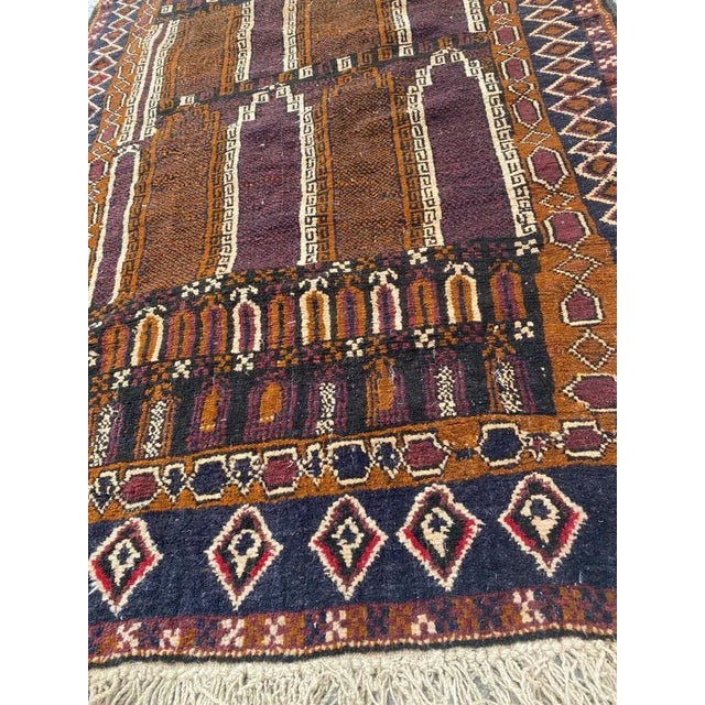Small Vintage Baluch Afghan Rug For Sale - Image 12 of 18