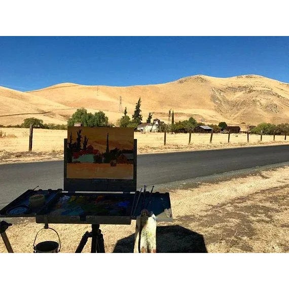 Quiet Places & Journey — Black Diamond Ranch, the Old Farm Original oil painting by L. Haas, 14 x 11 in unframed primed...