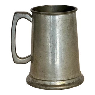 1900s Antique Solid Pewter Mug For Sale