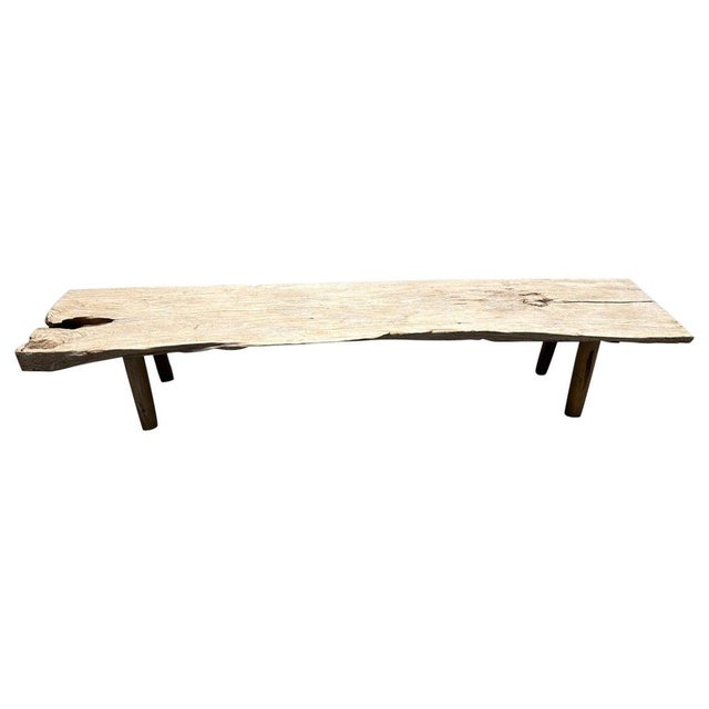 Andrianna Shamaris Sculptural Antique Teak Wood Bench For Sale - Image 15 of 18
