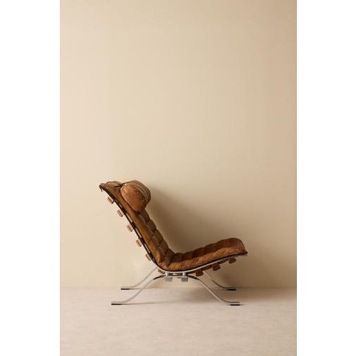 Ari Easy Chairs in Cognac Brown Leather by Arne Norell, Sweden, 1960s, Set of 2 For Sale - Image 6 of 10