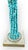 Hand Strung Simulated Turquoise Strands Table Lamp With Linen Shade For Sale - Image 4 of 11