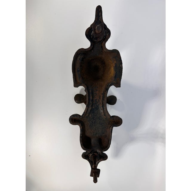Antique Heavy Wrought Iron Door Knocker For Sale In New York - Image 6 of 6