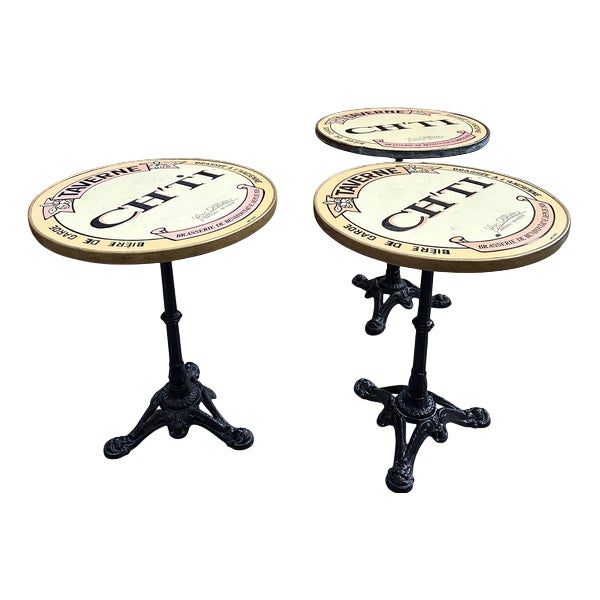 "ch'ti" Bistro Tables, Set of 3 For Sale