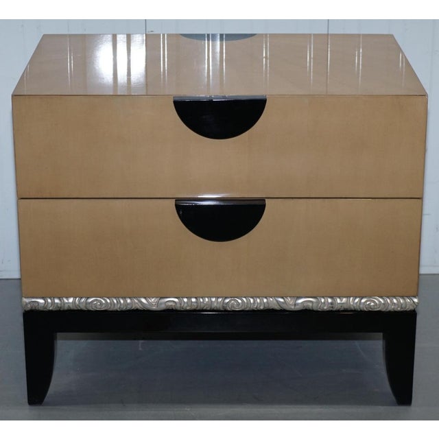 Cloud Chests of Drawers with 14-Carat Gold Leaf Glaze by J. Robert Scott, Set of 2 For Sale - Image 4 of 18