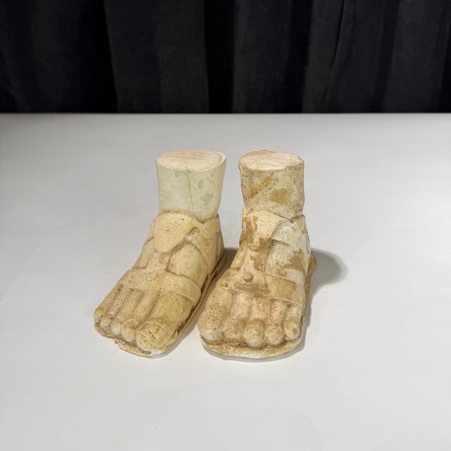 Antique Style French Plaster Sculptor’s Study - Sandler Feet Fragment For Sale - Image 10 of 10