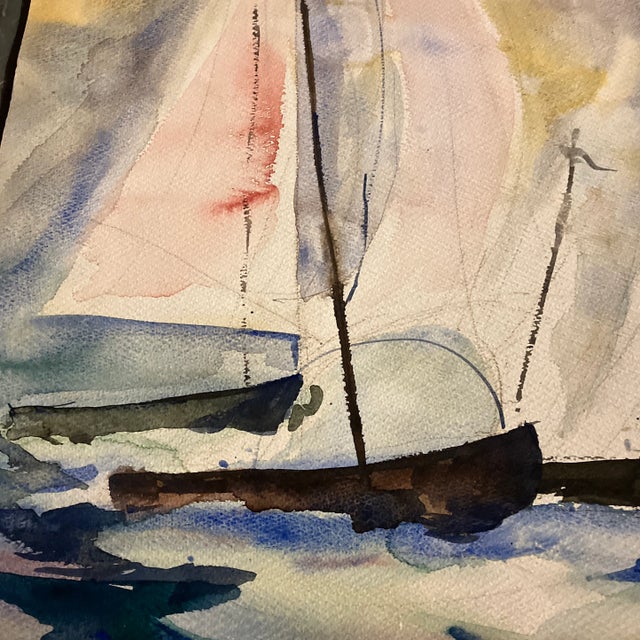 Original 15 x 20 painting on paper unsigned unframed