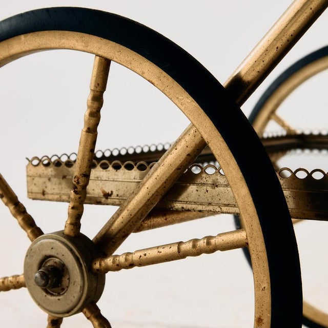 Black French Brass-Framed Trolley from Maison Jansen, 1960s For Sale - Image 8 of 12