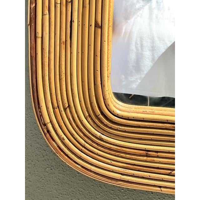 Tan Vintage Tagged Gabriella Crespi Pencil Reed Mirror For Sale - Image 8 of 12