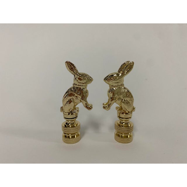 Brass Bunny Lamp Finials Pair Chairish