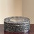 Vintage Silver-Plated Oval Jewelry Box With Blue Velvet Lining & Ornate Foliate Relief For Sale - Image 4 of 12