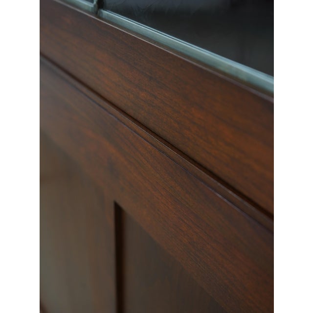 Brown Stickley Arts & Crafts Mission Cherry Corner Cabinet For Sale - Image 8 of 16