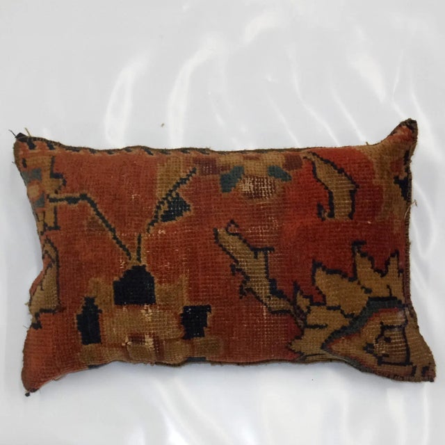 Persian Rug Fragment Pillow - 1'6" X 1'1" For Sale - Image 3 of 3