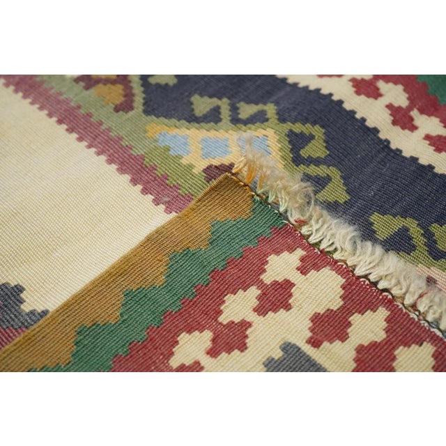 Cream Vintage Kilim Rug 3'10'' x 6'2'' For Sale - Image 8 of 10