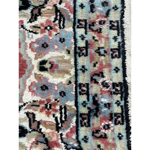 Little Vintage Silk and Wool Pakistani Rug from Bobyrugs, 1980s For Sale - Image 11 of 16