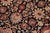 Shabby Chic Floral Pak-Persian Black/Tan Wool Rug - 8'1'' X 9'10'' For Sale - Image 3 of 9